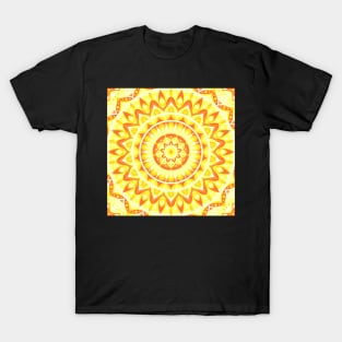 Color Wheel - Yellow Base Mandala T-Shirt